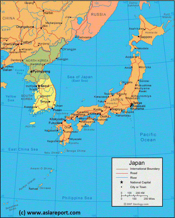 Geographic Map Overview Of Ne China Korea Russia And Japan 1a