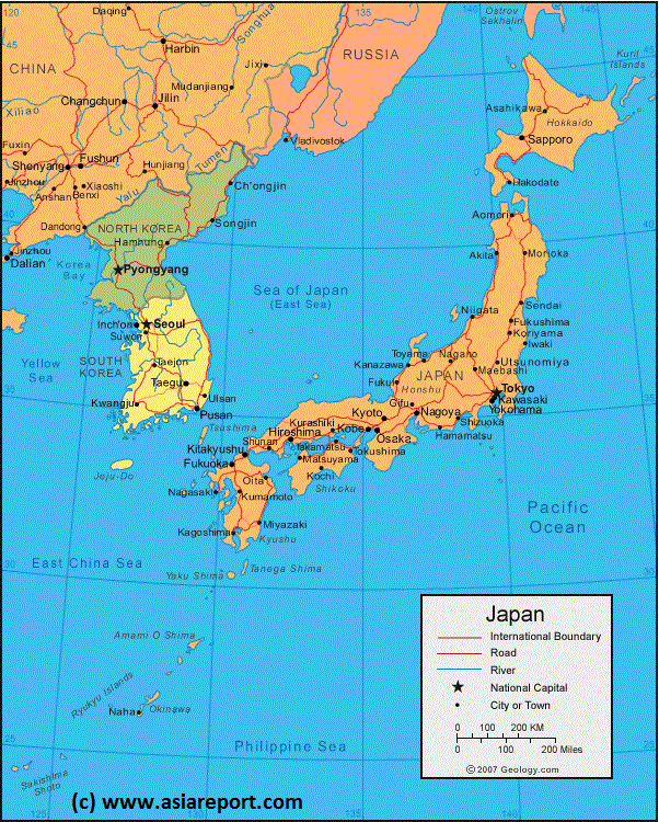 map of china korea and japan Geographic Map Overview Of Ne China Korea Russia And Japan 1a map of china korea and japan