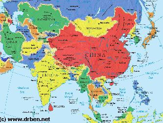 World Map Asia