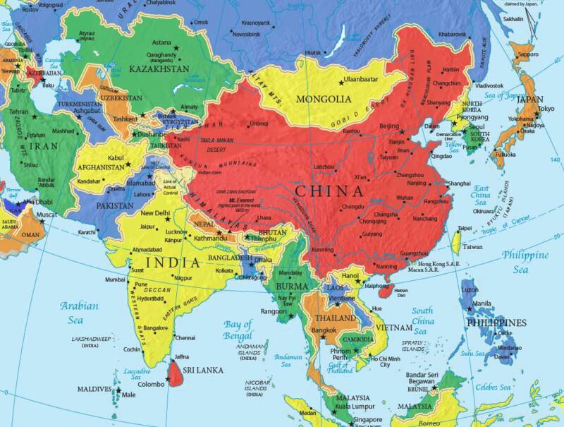 east asia map with cities. east asia map quiz. asia maps