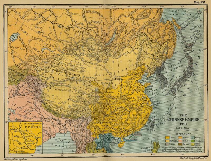 geographical map of china. Map of China - Ching Dynasty