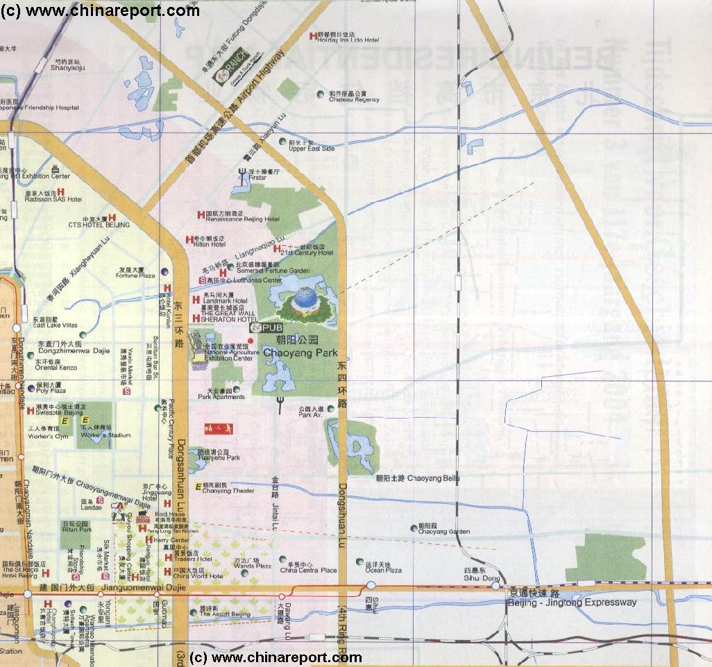 Beijing ChaoYang District Map 1 North Central ChaoYang