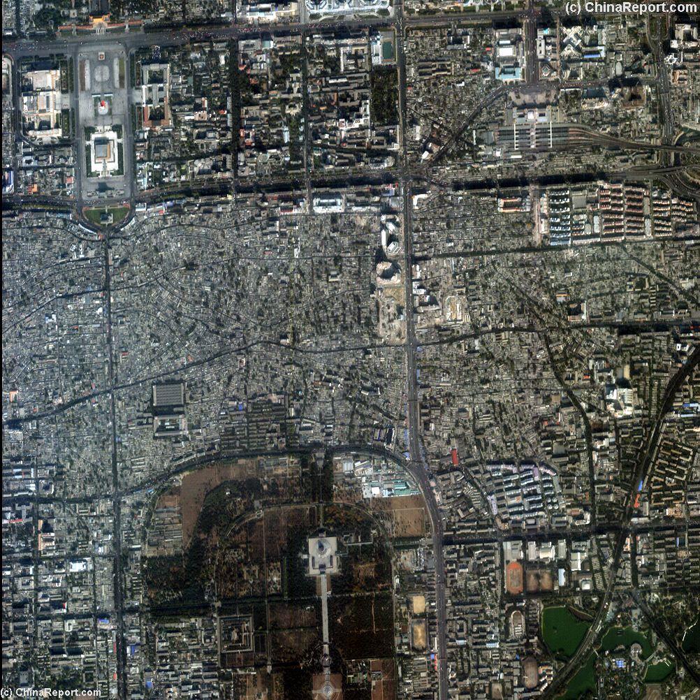 Mouse over Image to Show New Tiantan Boulevard, District Borders and Former Legation Quarter