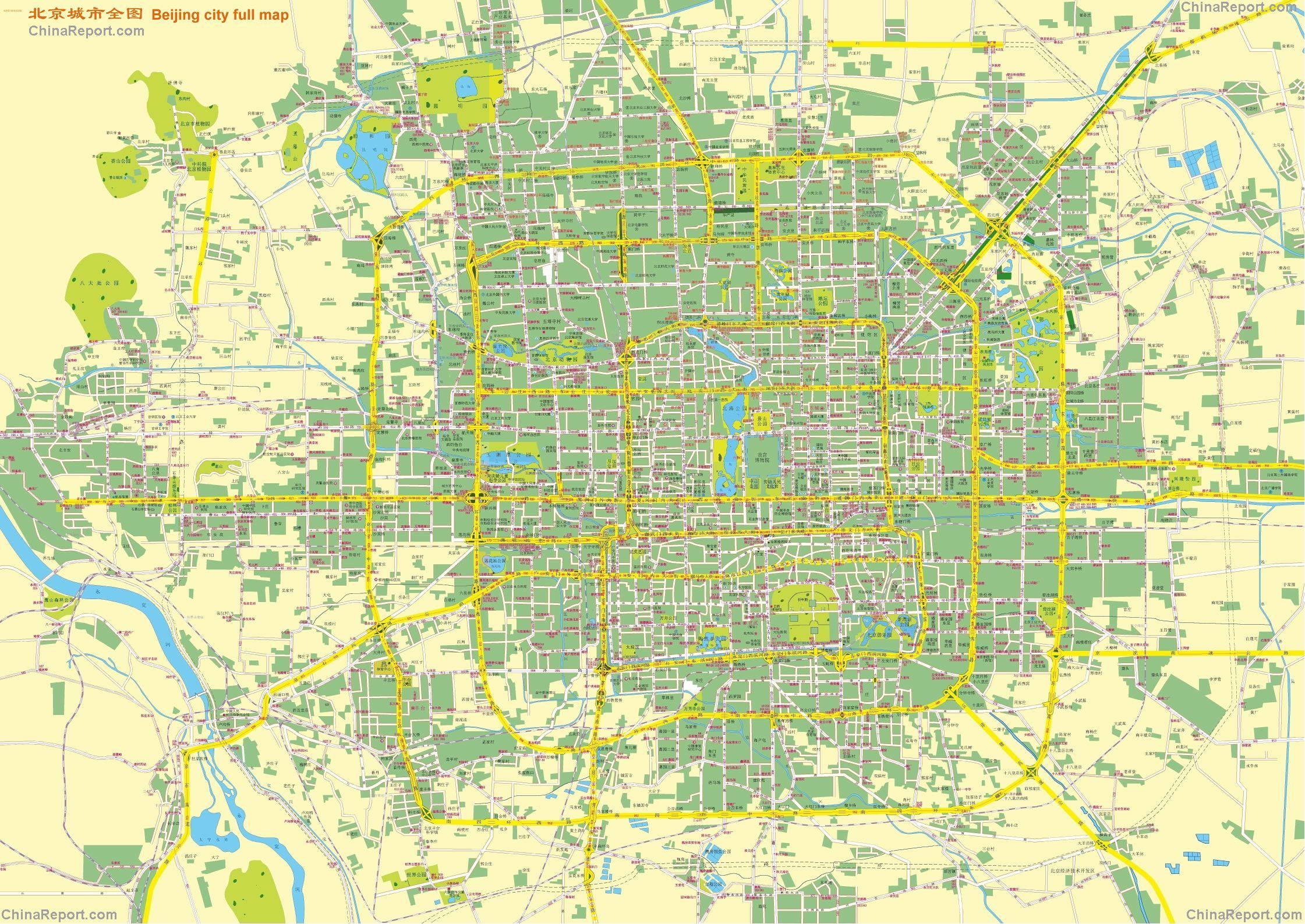 Beijing City Complete and Full Map (overview city entire), by ...