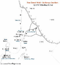 View an Overview Map of the entire Mutianyu Great Wall of China !
