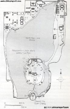 Go through to Beihai Park basic schematic Map of all structures.