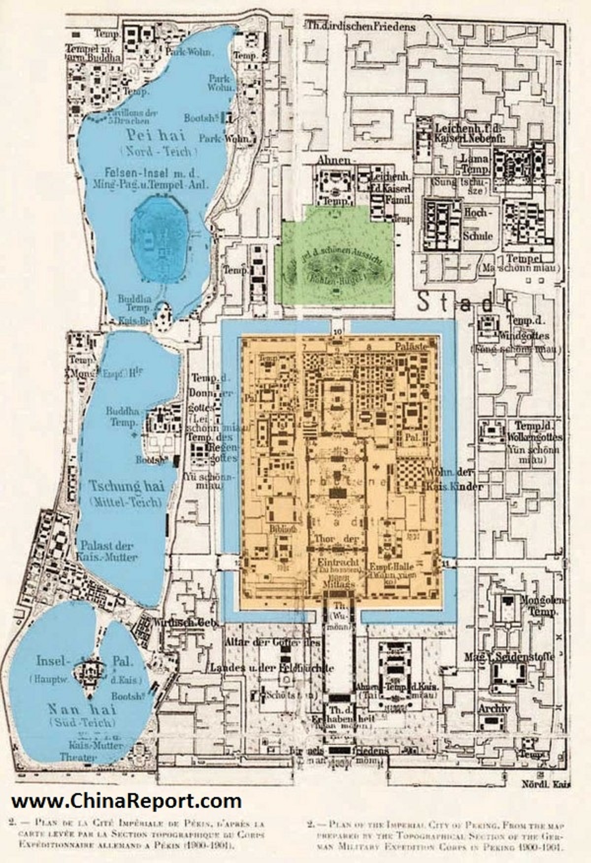 Beijing Imperial City 1900 AD Schematic Overview Map 01 including
