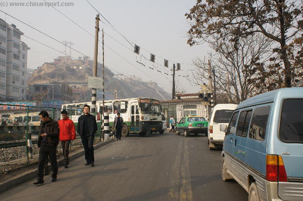 Railroad Crossing (1) Near Main Mosque of Lanzhou. By China Report.com