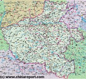Henan Province Map 3A- Additional Geographic  Map of Henan ! - Click to View 