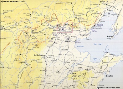 Schematic Map of ALL Great Wall sites around Beijing and Tianjin City !