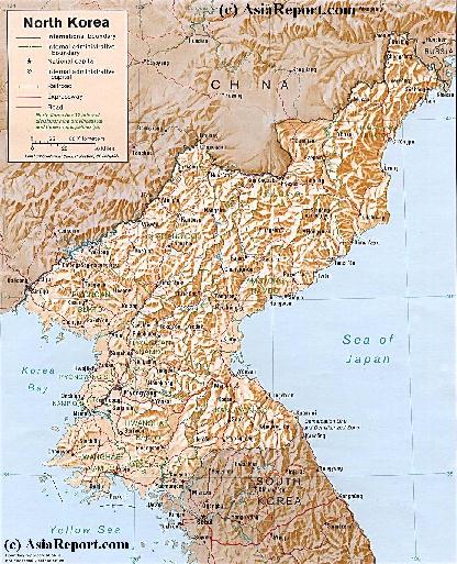 china north korea map. Click Map to go to Full